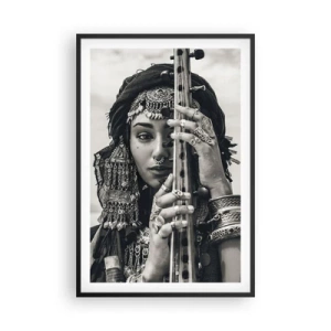 Plagát v čiernom ráme - Samotná hudba orientu - 61x91 cm