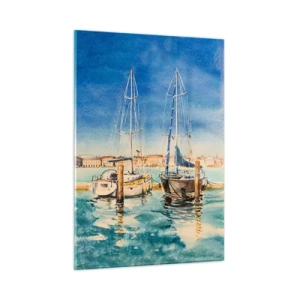 Obraz na skle - Slnečná lagúna - 50x70 cm