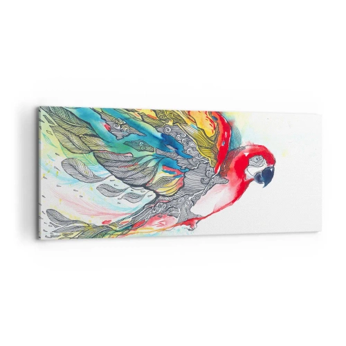 Obraz na plátne - Ži farebne - 100x40 cm