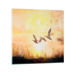 Obraz na skle - Začiatok ďalekej cesty - 30x30 cm