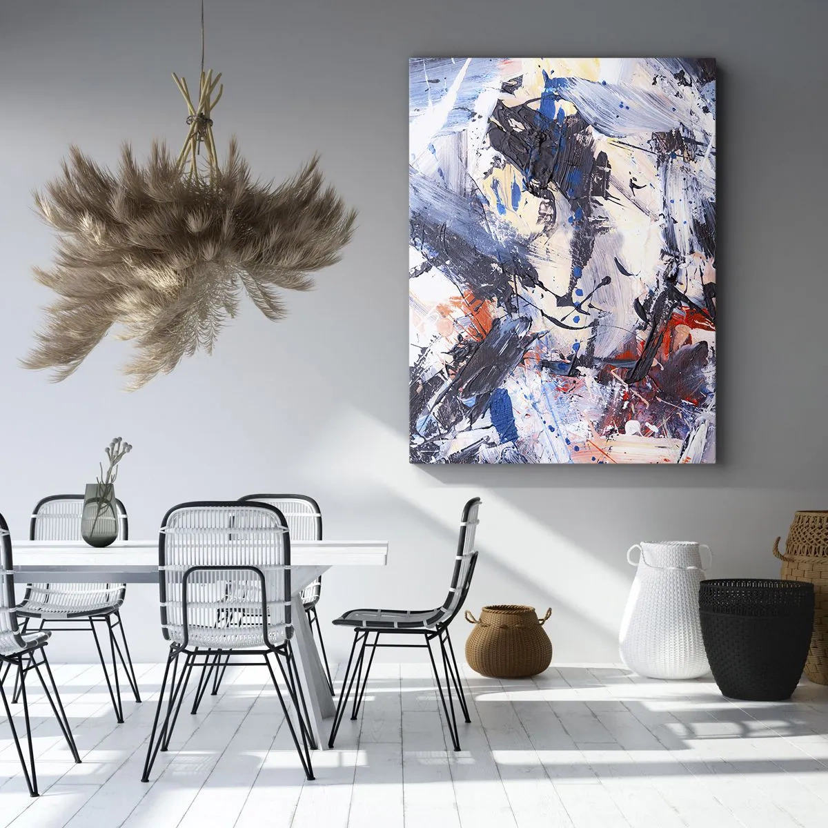 Obraz na plátne - Bláznivý tanec abstrakcie - 65x120 cm