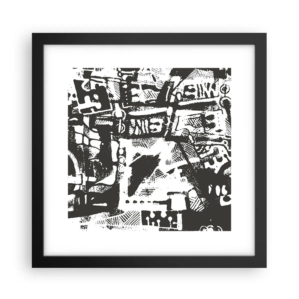 Plagát v čiernom ráme - Poriadok alebo chaos? - 30x30 cm