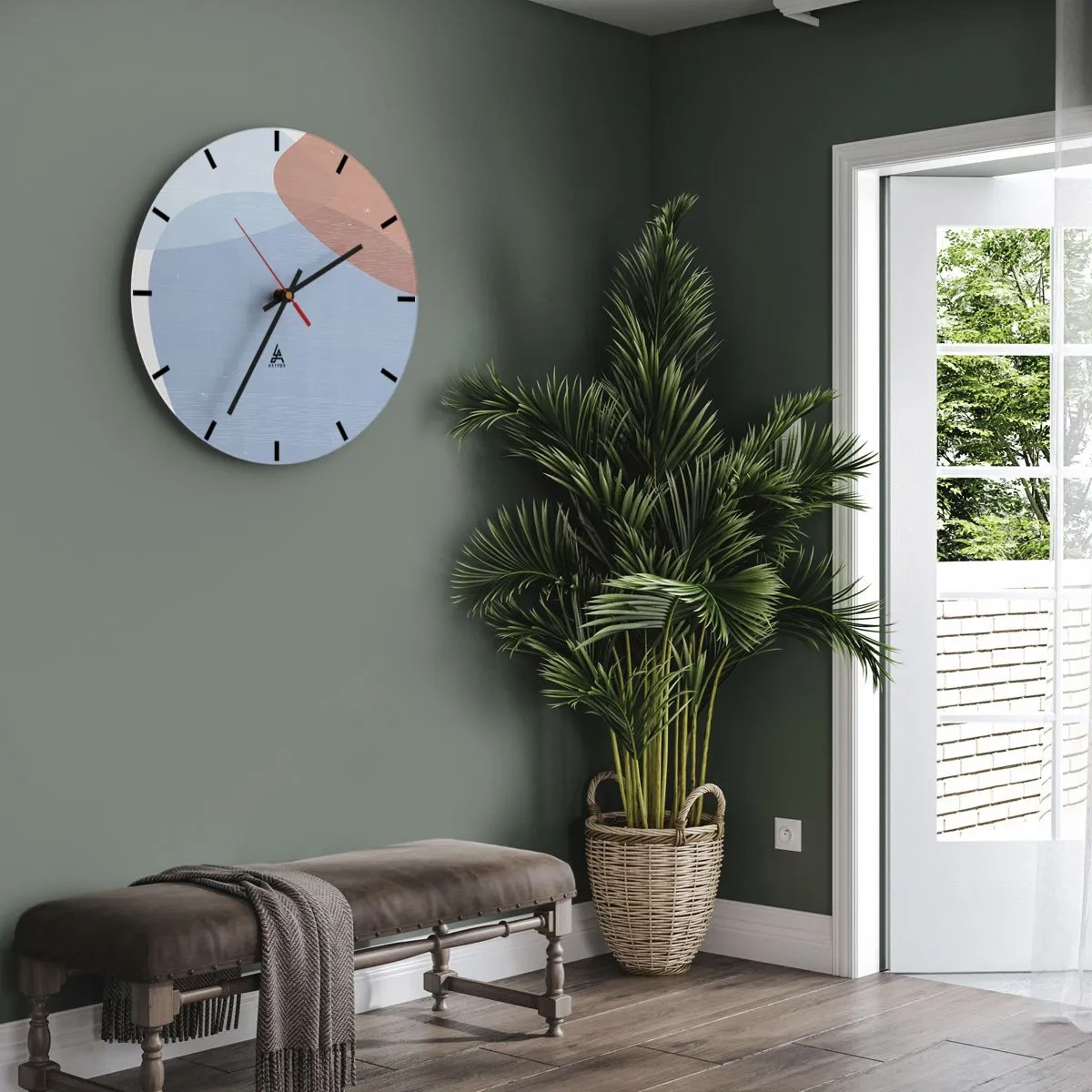 Nástenné hodiny - Pastelové vzťahy - 40x40 cm