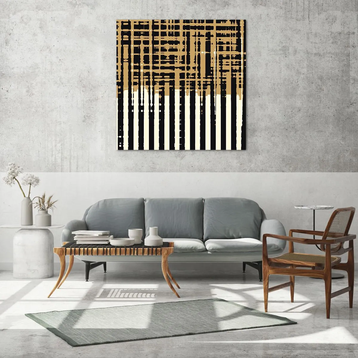 Obraz na skle - Architektonická abstrakcia - 50x50 cm