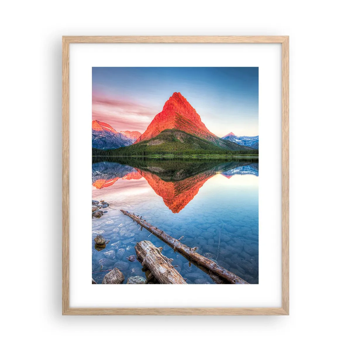 Plagát v ráme zo svetlého duba - Teplo a chlad - 40x50 cm