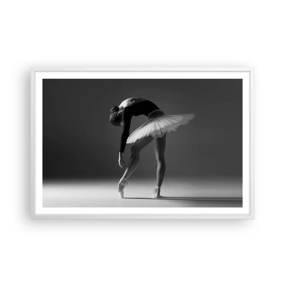 Plagát v bielom ráme - Bella ballerina - 91x61 cm