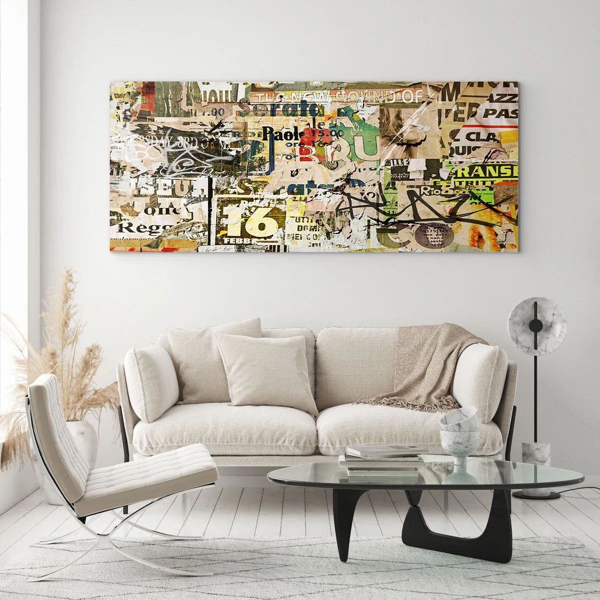 Obraz na skle - Och, deje sa to... - 100x40 cm