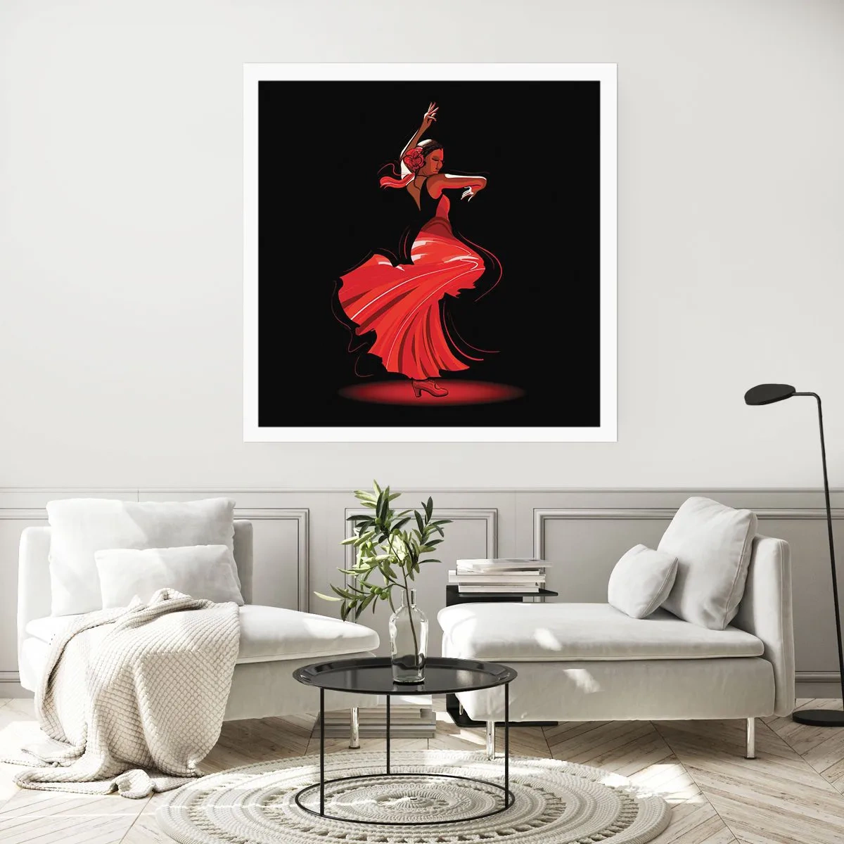 Plagát - Horúca duša flamenco - 50x50 cm