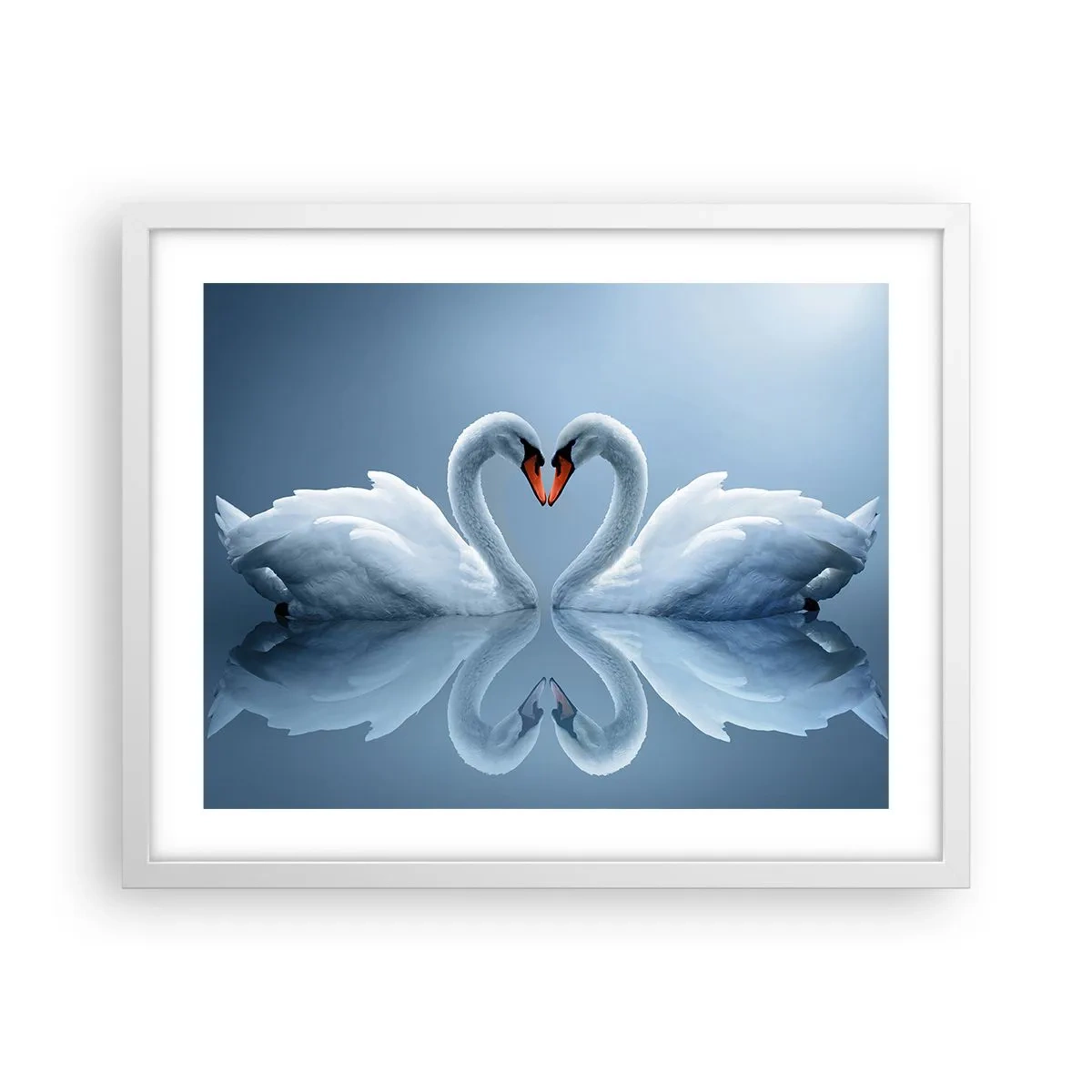 Plagát v bielom ráme - Čas na lásku - 50x40 cm