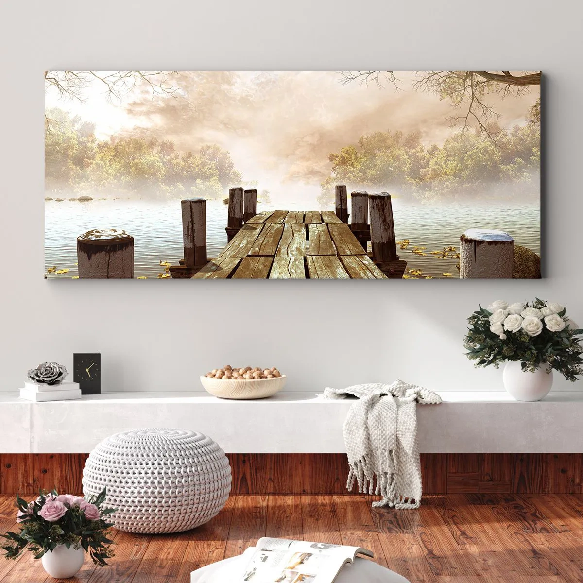 Obraz na plátne - Jemný smútok jesene - 100x40 cm