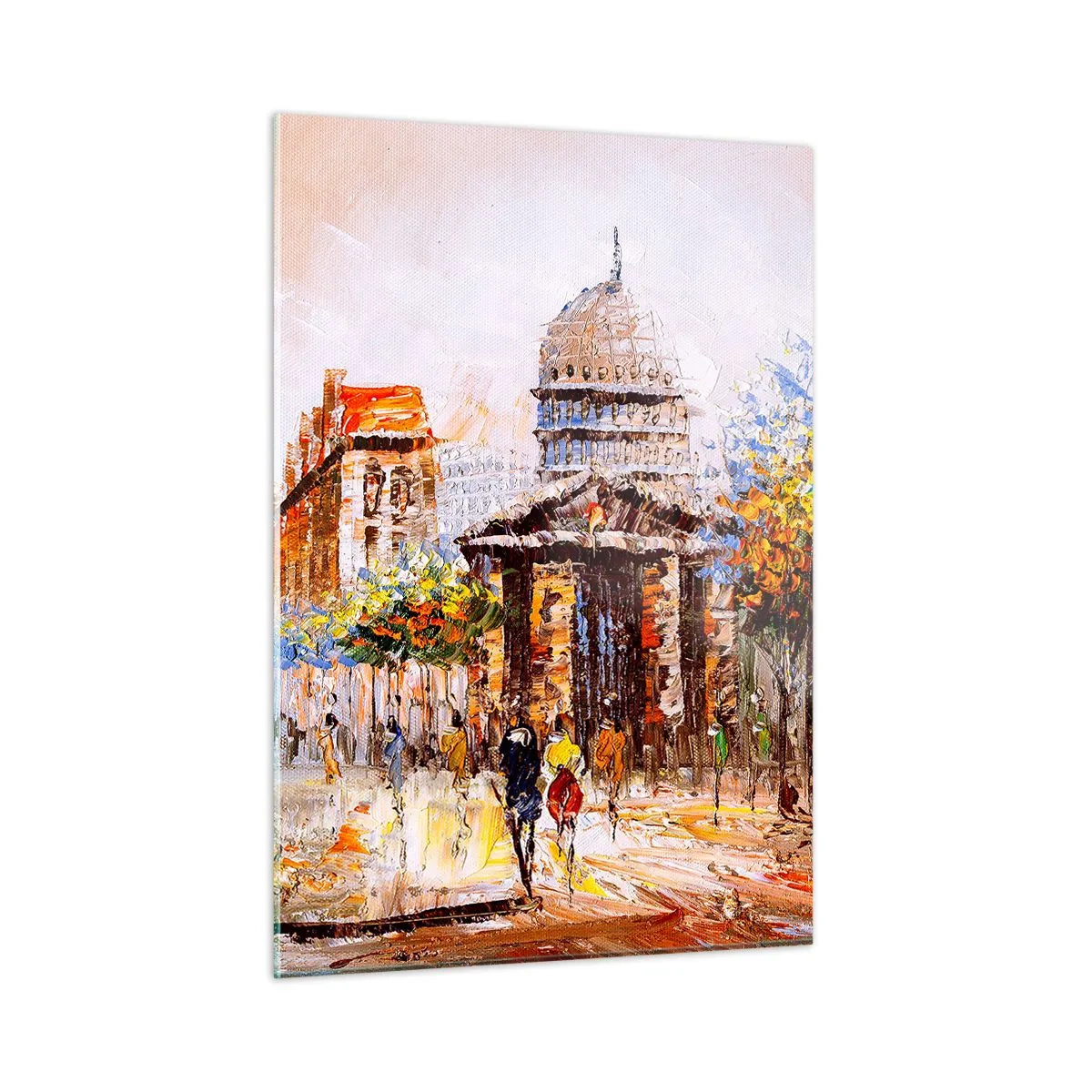 Obraz na skle - Parížska prechádzka - 50x70 cm