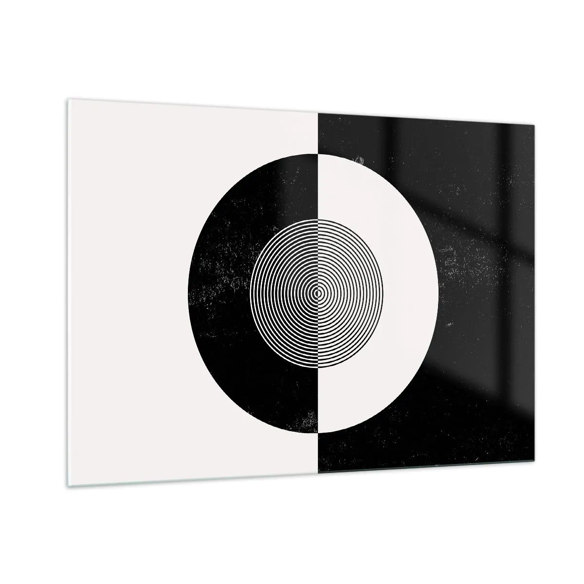 Obraz na skle - Harmónia v čiernej a bielej - 100x70 cm