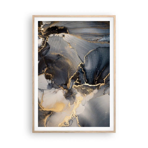 Plagát v ráme zo svetlého duba - Život kameňa - 70x100 cm