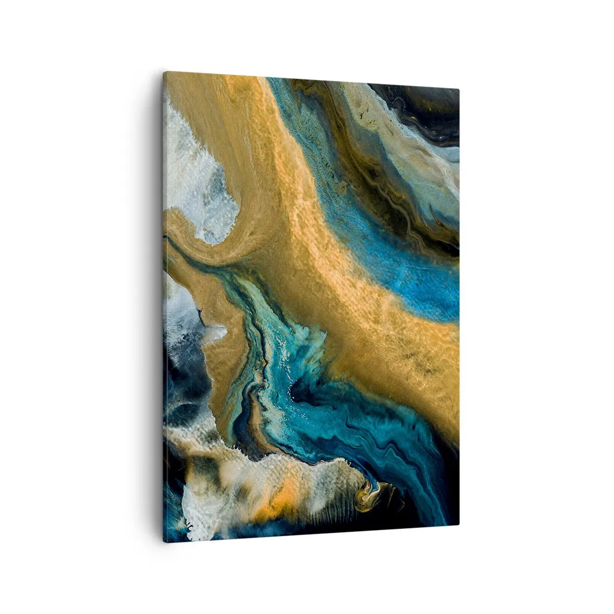 Obraz na plátne - Modrá – žltá – vzájomné vplyvy - 50x70 cm