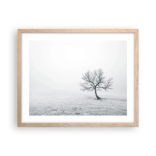 Plagát v ráme zo svetlého duba - Proti ničote - 50x40 cm