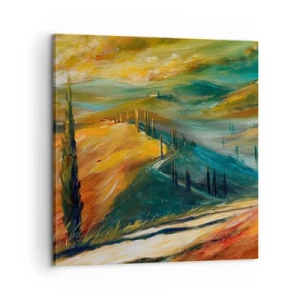 Obraz na plátne - Toskánska krajina - 60x60 cm