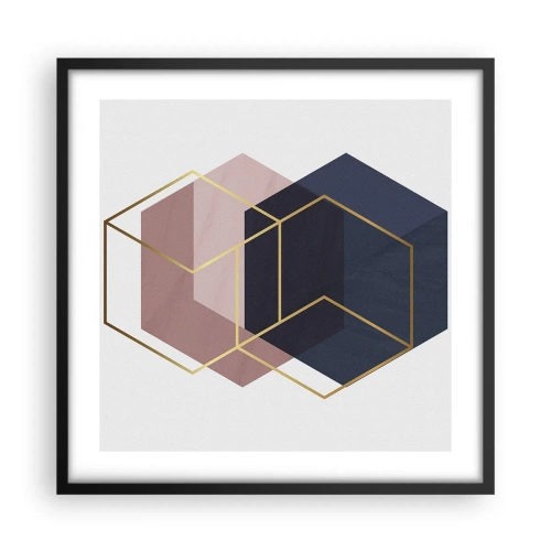 Plagát v čiernom ráme - Sila jednoduchosti - 50x50 cm