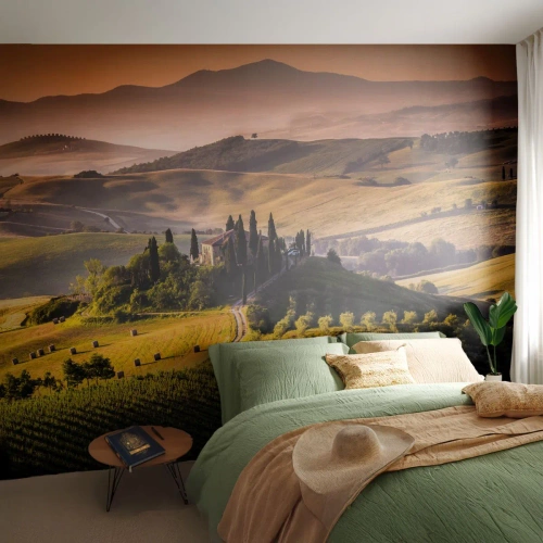 Fototapeta Premium Sand - Arkádia - toskánska krajina - Krajina, Toskánsko, Vinice - 250x175 cm