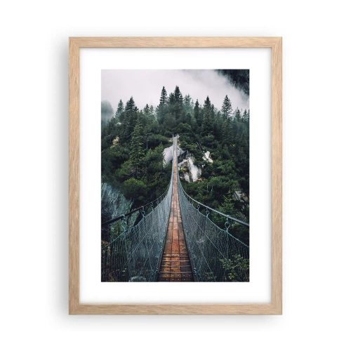 Plagát v ráme zo svetlého duba - Len pre orlov - 30x40 cm