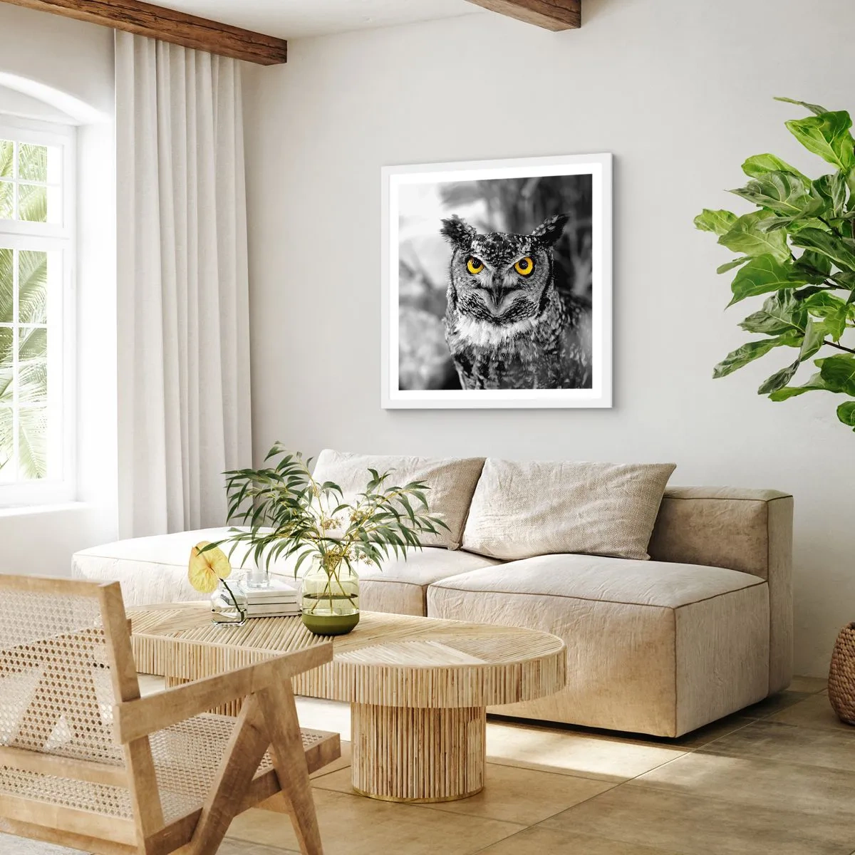 Plagát v bielom ráme - Nič sa neschová - 30x30 cm