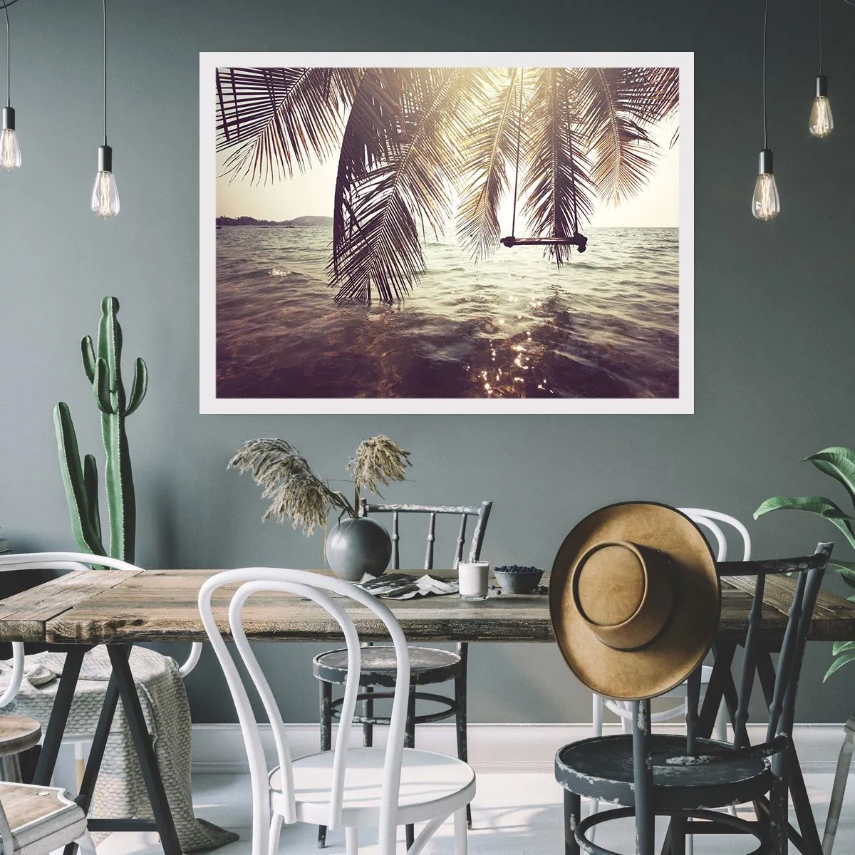 Plagát - Hojdať sa ľubovoľne v oblakoch - 91x61 cm