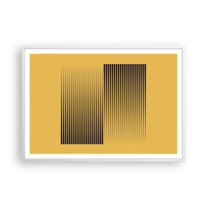 Plagát v bielom ráme - Štvorec protikladov - 100x70 cm