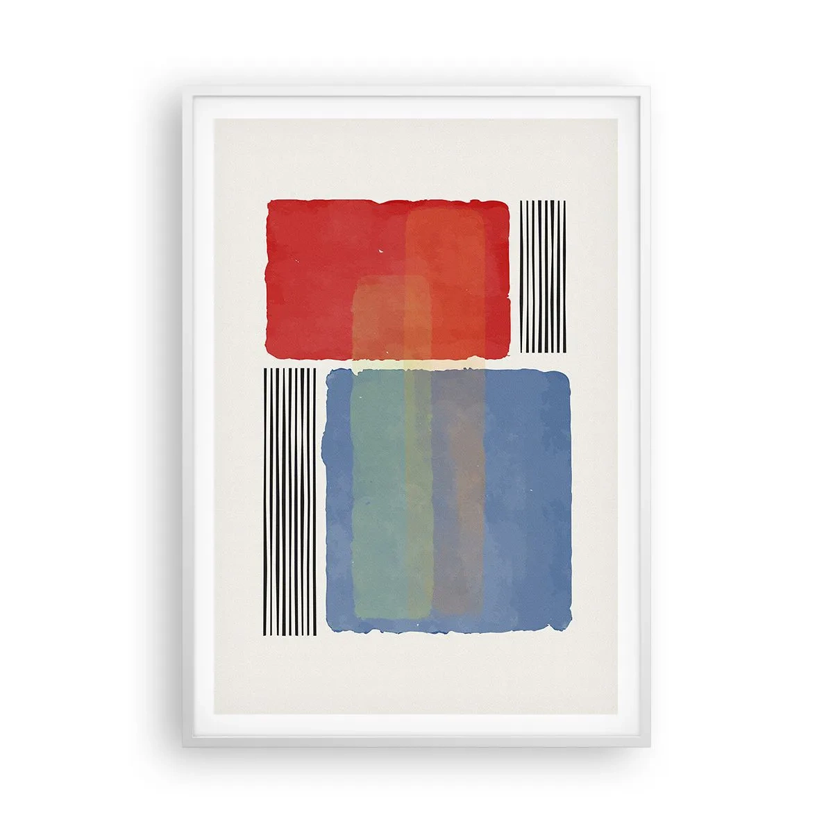 Plagát v bielom ráme - Duch a písmeno geometrie - 70x100 cm