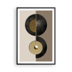 Plagát v čiernom ráme - Variácie okolo kruhu - 61x91 cm
