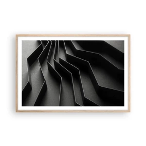Plagát v ráme zo svetlého duba - Priestorový poriadok - 91x61 cm