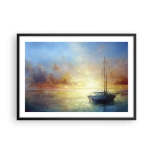 Plagát v čiernom ráme - V zlatom zálive - 70x50 cm
