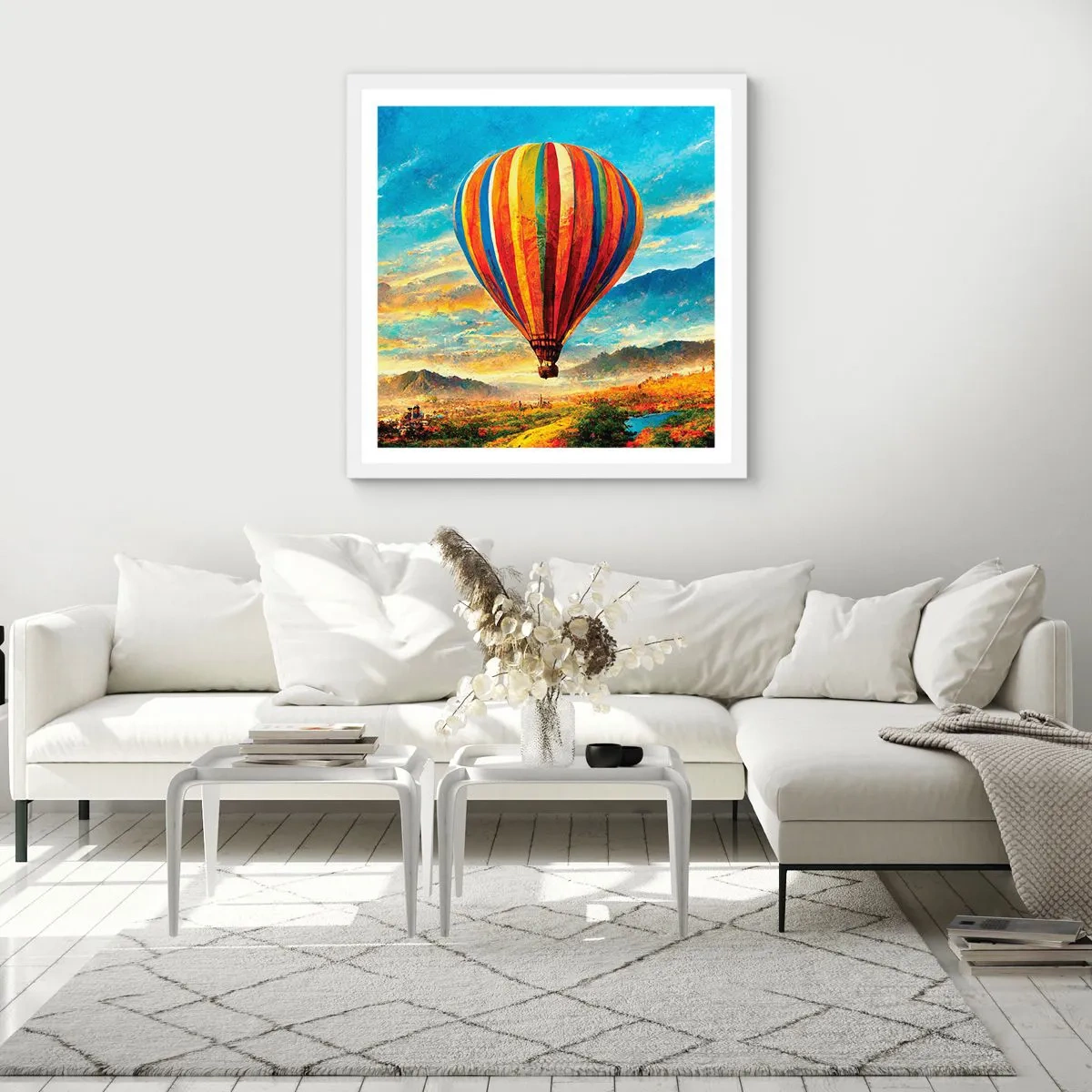 Plagát v bielom ráme - V tichu je toho vidieť viac - 50x50 cm