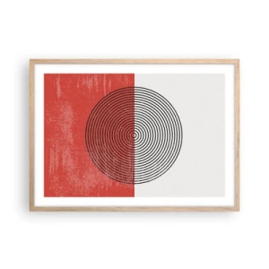 Plagát v ráme zo svetlého duba - Presný zásah - 70x50 cm