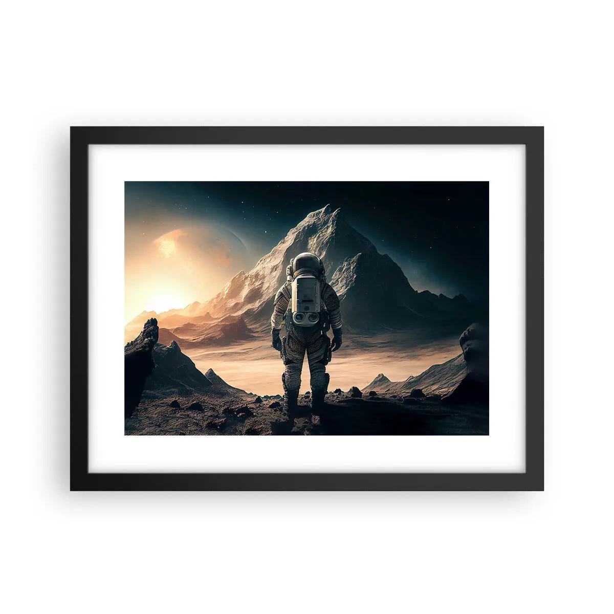 Plagát v čiernom ráme - Nová výzva - 40x30 cm