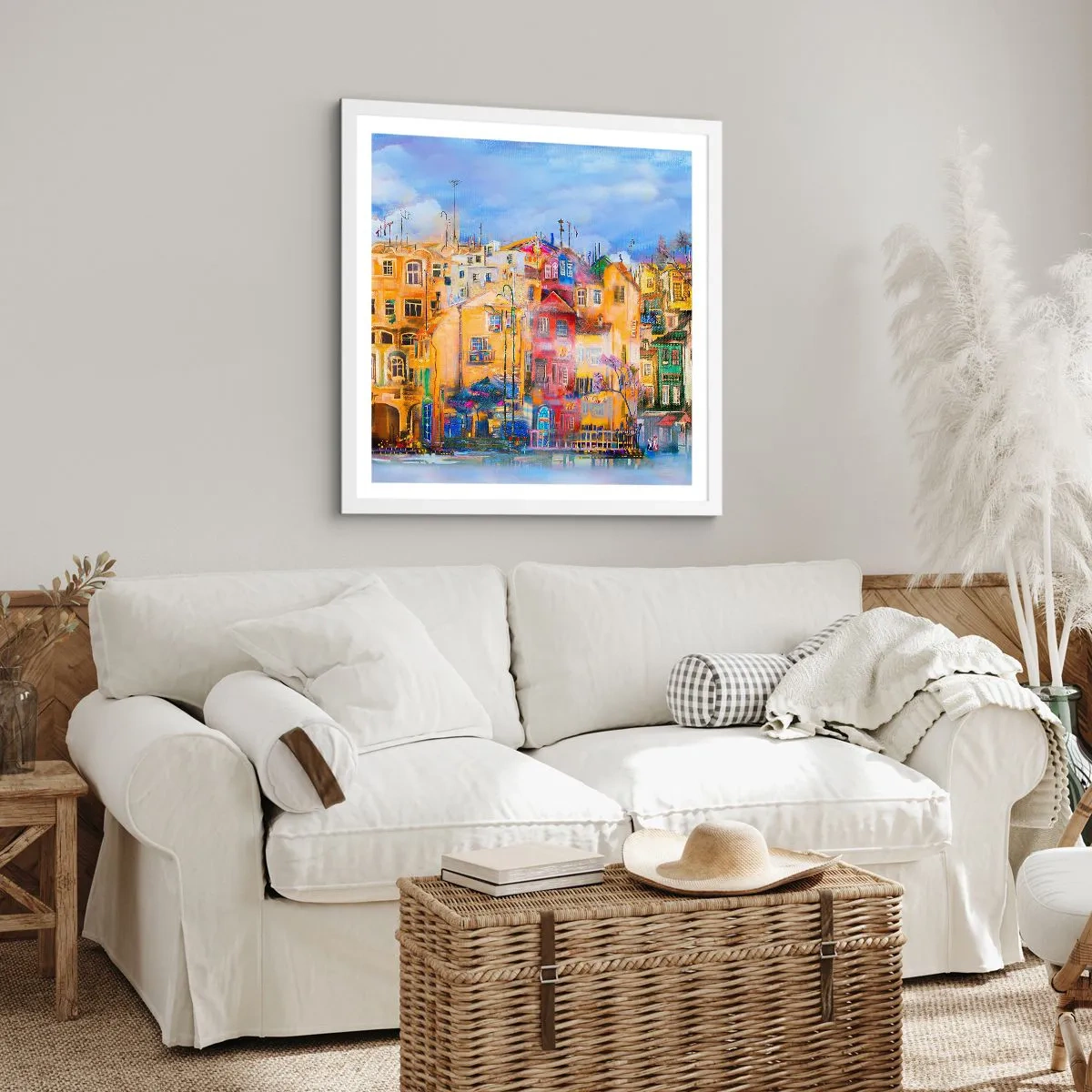 Plagát v bielom ráme - Sme spolu - 50x50 cm