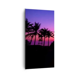 Obraz na plátne - Večer pod palmami - 65x120 cm