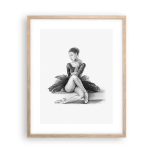 Plagát v ráme zo svetlého duba - Očarená tancom - 40x50 cm