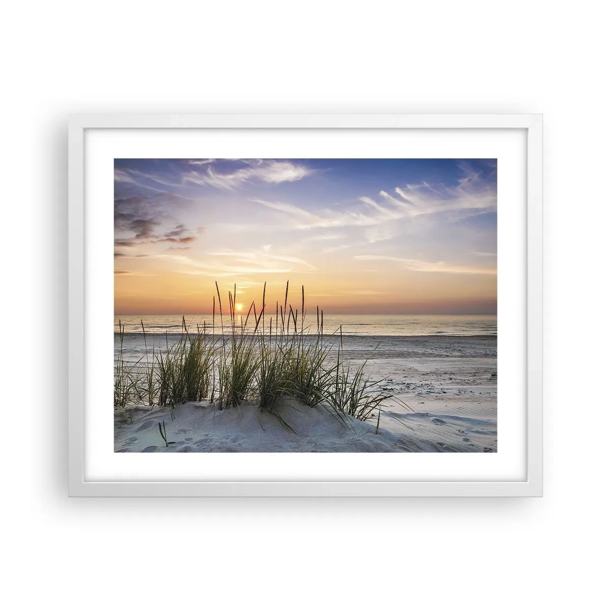 Plagát v bielom ráme - Pozri sa, predstav si a pociť - 50x40 cm