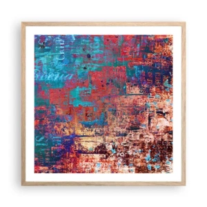 Plagát v ráme zo svetlého duba - Pamäť a zabudnutie - 60x60 cm