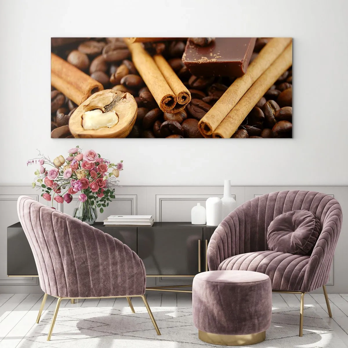 Obraz na skle - Koncert vôní - 90x30 cm
