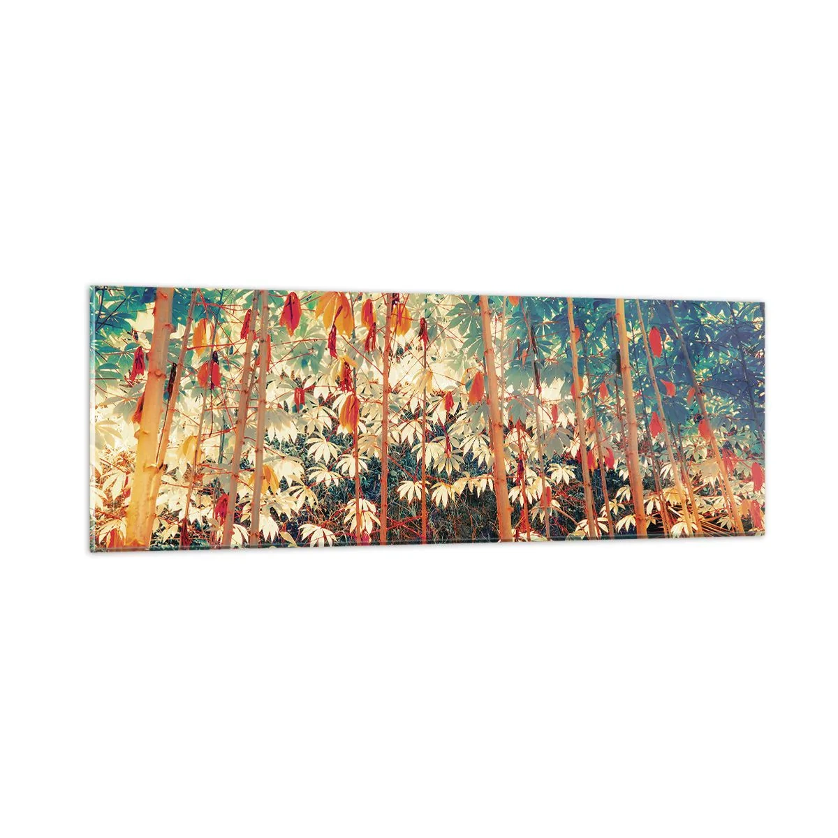 Obraz na skle - Tajný život listov - 90x30 cm