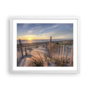Plagát v bielom ráme - Odlesk a tieň vetra - 50x40 cm