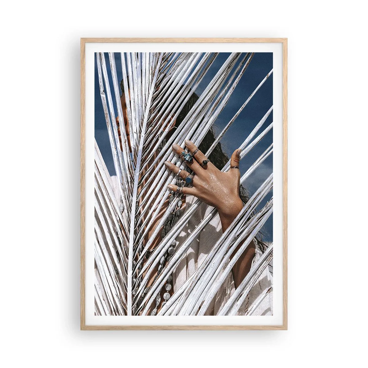 Plagát v ráme zo svetlého duba - Šamanové dievča? - 70x100 cm