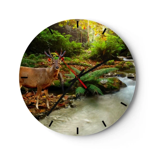 Nástenné hodiny - Vítajte v mojom svete - 40x40 cm