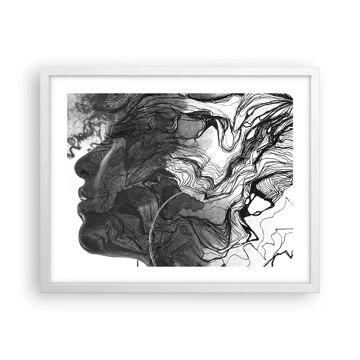 Plagát v bielom ráme - Zapletená v snoch - 50x40 cm