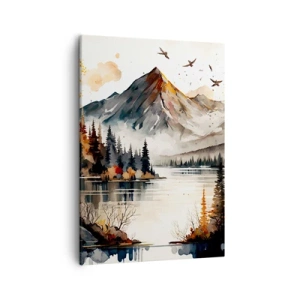 Obraz na plátne - Zlatá jeseň na horách - 50x70 cm