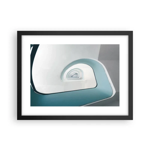 Plagát v čiernom ráme - Na dno modrej - 40x30 cm