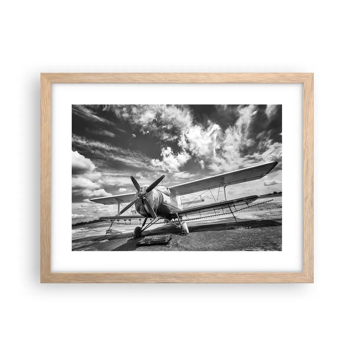 Plagát v ráme zo svetlého duba - Nemôžem sa toho dočkať! - 40x30 cm