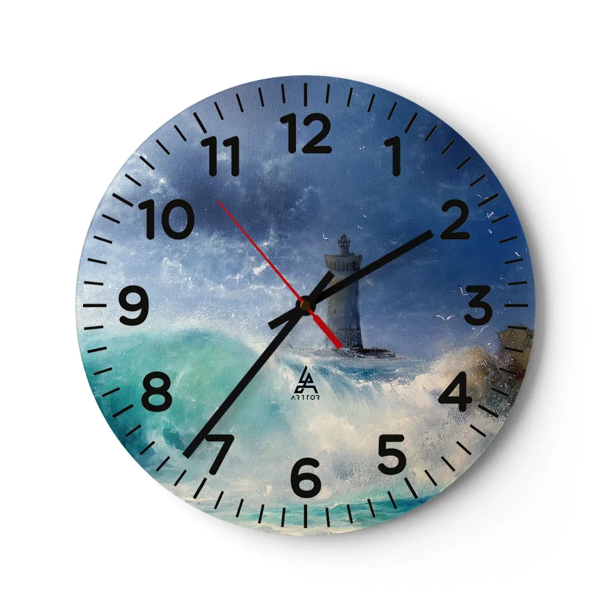 Nástenné hodiny - Na stráži proti živlom - 40x40 cm