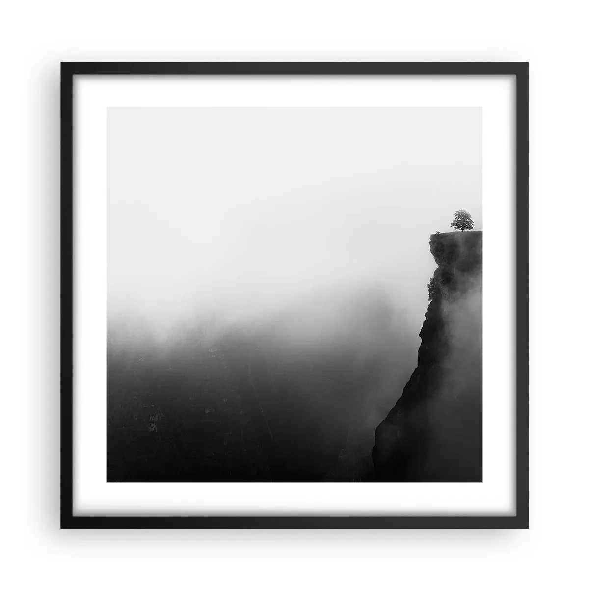 Plagát v čiernom ráme - Na okraji sveta - 50x50 cm