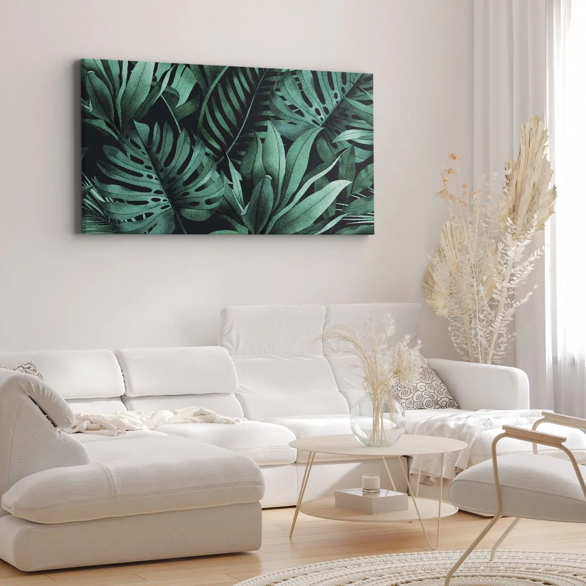 Obraz na plátne - Hĺbka tropickej zelene - 120x50 cm